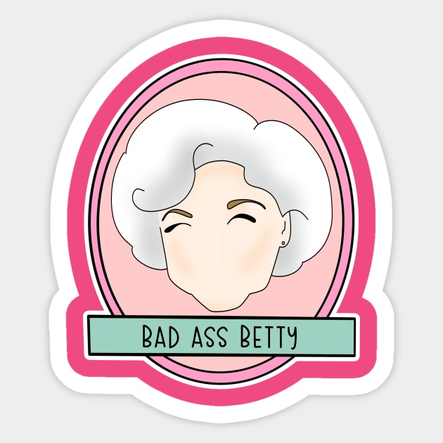 Bad Ass Betty Sticker by Jande Summer